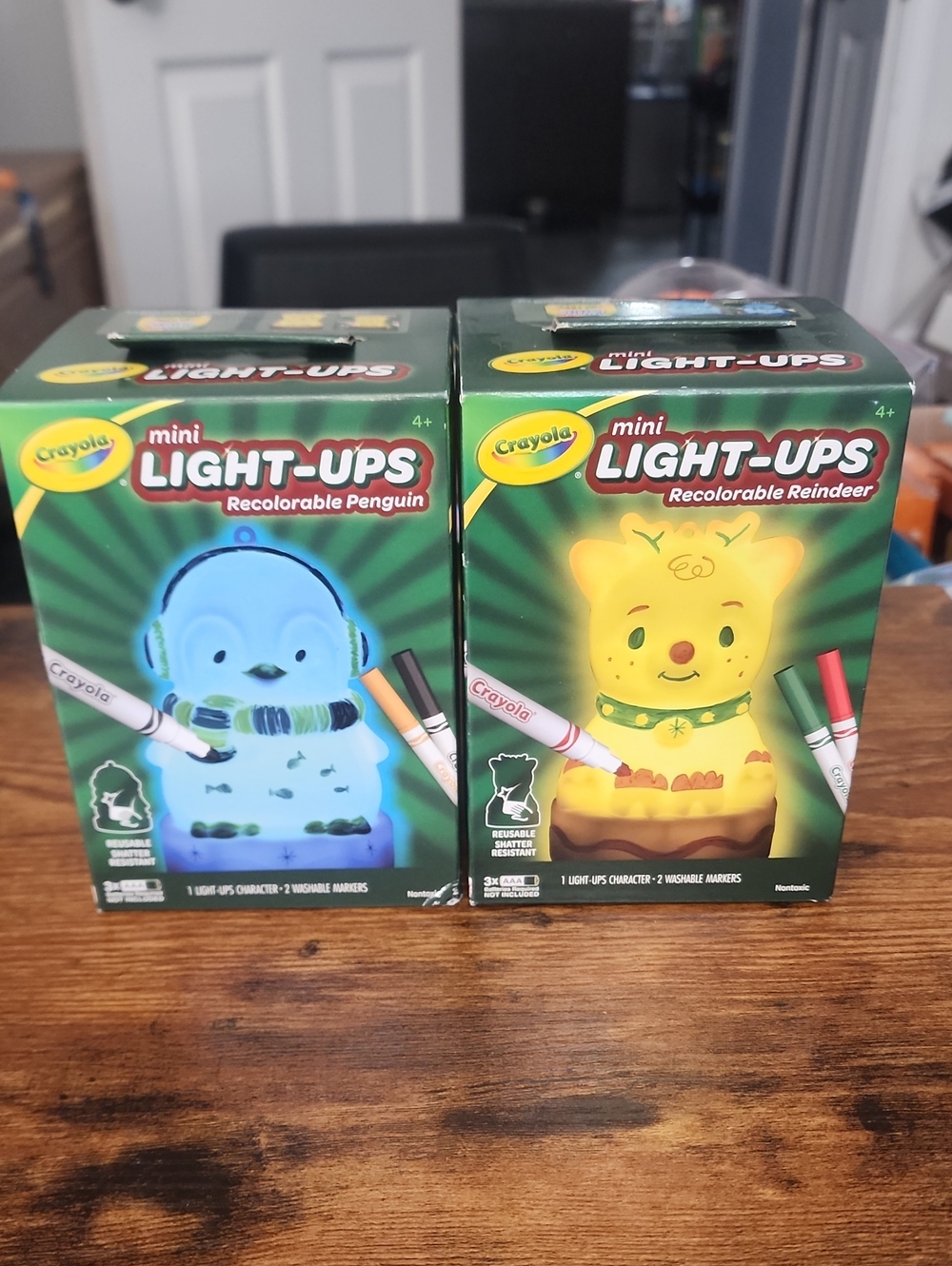 Crayola Mini Light-Ups Recolorable Penguin (Blue) & Reindeer (Yellow) Set FP $40